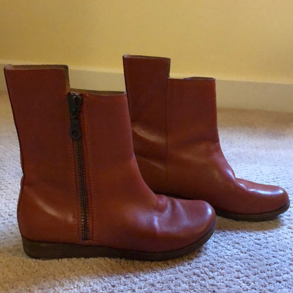 Kirk Ease leather dusty orange boots 38.5.
